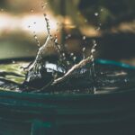 water drop on bucket photo